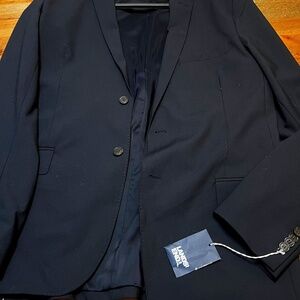 Mens Lands End Navy Blazer Size 42 Tall